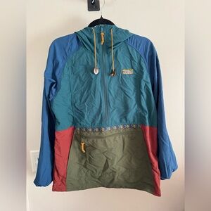 L.L. Bean Men's Mountain Classic Anorak Rain Jacket (Multi-Color, Small)